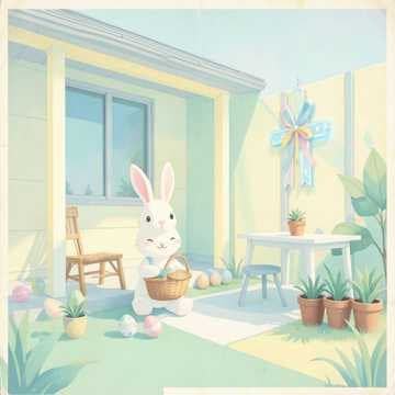 Caça Aos Ovos Com o Coelhinho